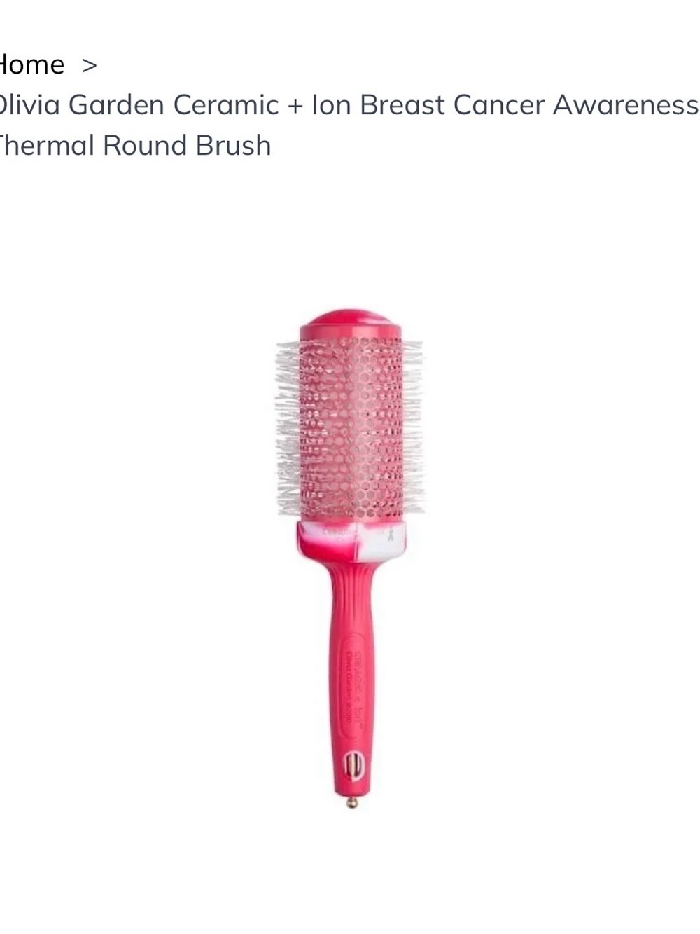 Pink Marble Round Venting Hair Brush with Comfortable Grip